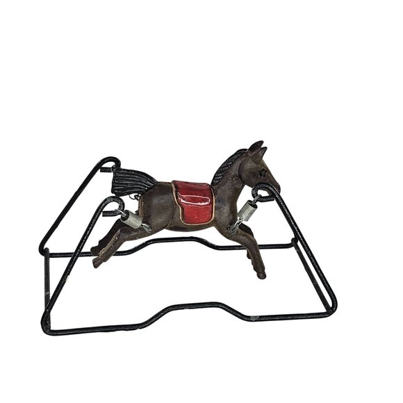 Vintage Concord Miniatures Rocking Riding Horse Dollhouse 1970s 1:12 - Picture 1 of 8